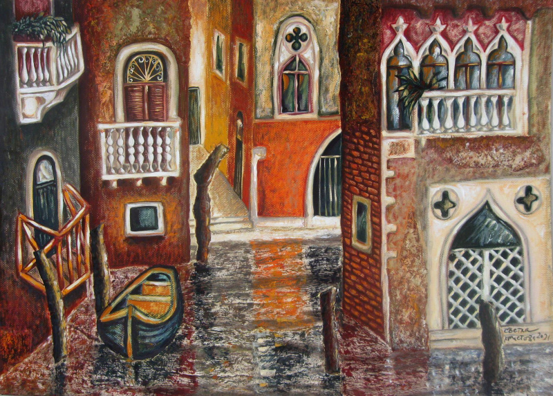 Венециански потайности (картина от Светла Христова)